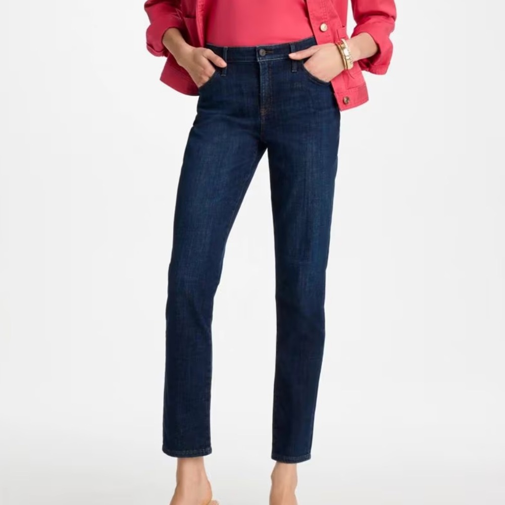 Chico's So Slimming Girlfriend Slim Leg Ankle Dark Indigo Jeans